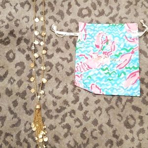 Lilly Pulitzer necklace with pouch